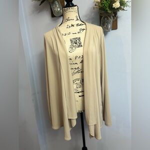 Susan Graver cardigan neutral boho chic French classic essential